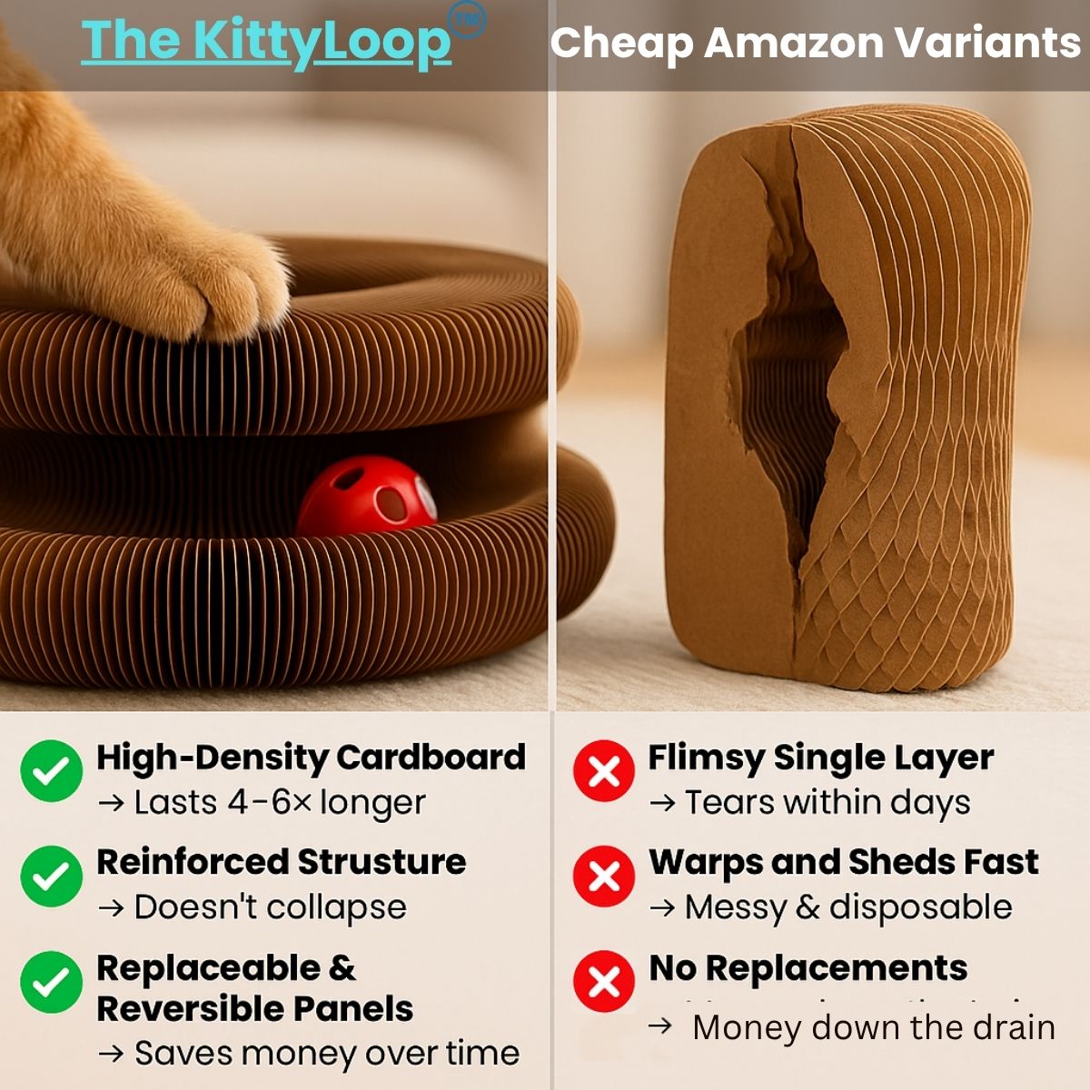KittyLoop™ Organic Play Scratching-Board